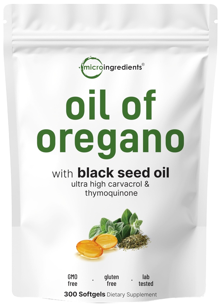 Micro Ingrediente Ulei de Oregano Softgels, 300 Conte 