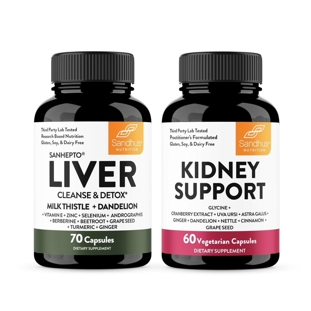 Sandhu de detoxifiere hepatica si suport renal Combo 