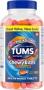 TUMS Chewy Bites Chewable Antacid Tablets for Ultra Strength Heartburn Relief, Great for a Summer BBQ- Mixed Fruit - 200 Count