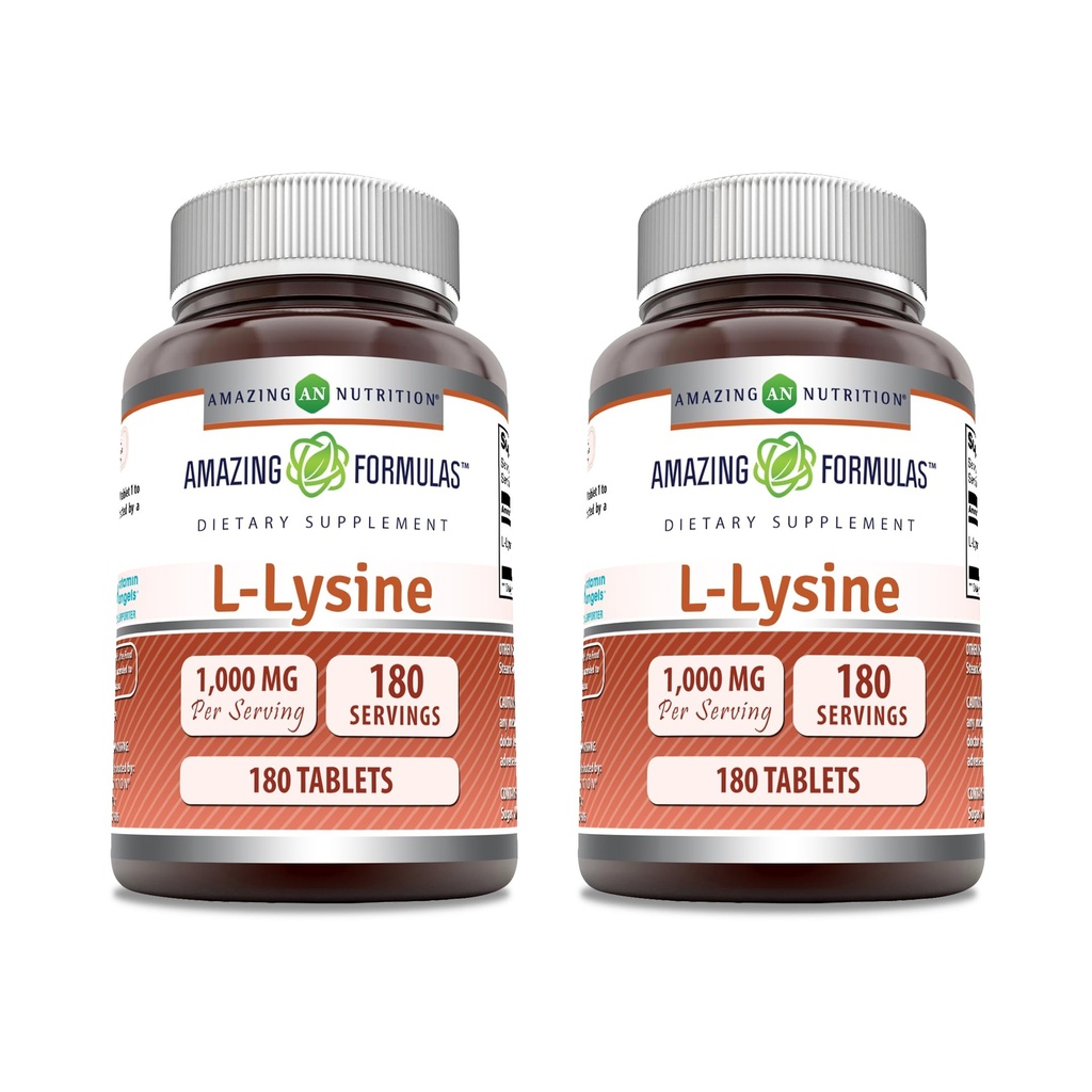 Amazing Formulas L-Lysine 1000mg Aminoacid Tablete Suplimentul 
