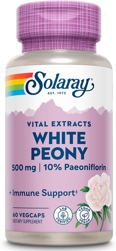 SOLARAY White Peony Root Extractul de legume 60