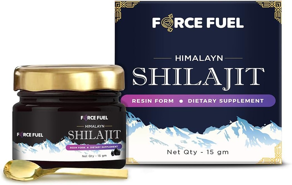 Silajit Pure Himalayan Organic Shilaj Resin - Grad de aur 100% Supliment pentru bărbaţi şi femei - Silajit natural Resin cu 85+ Trace Minerale & Acidul pelvian pentru focalizare, Energie & Imunitate-30 zile de aprovizionare