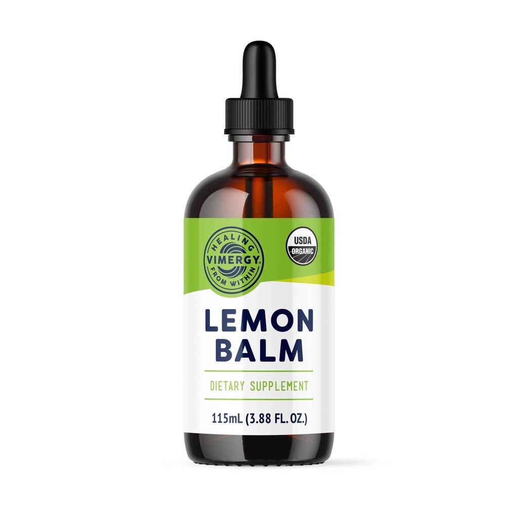 Vimergy USDA Organic Lemon Balsam Tinctura Suplimentul Herbal 