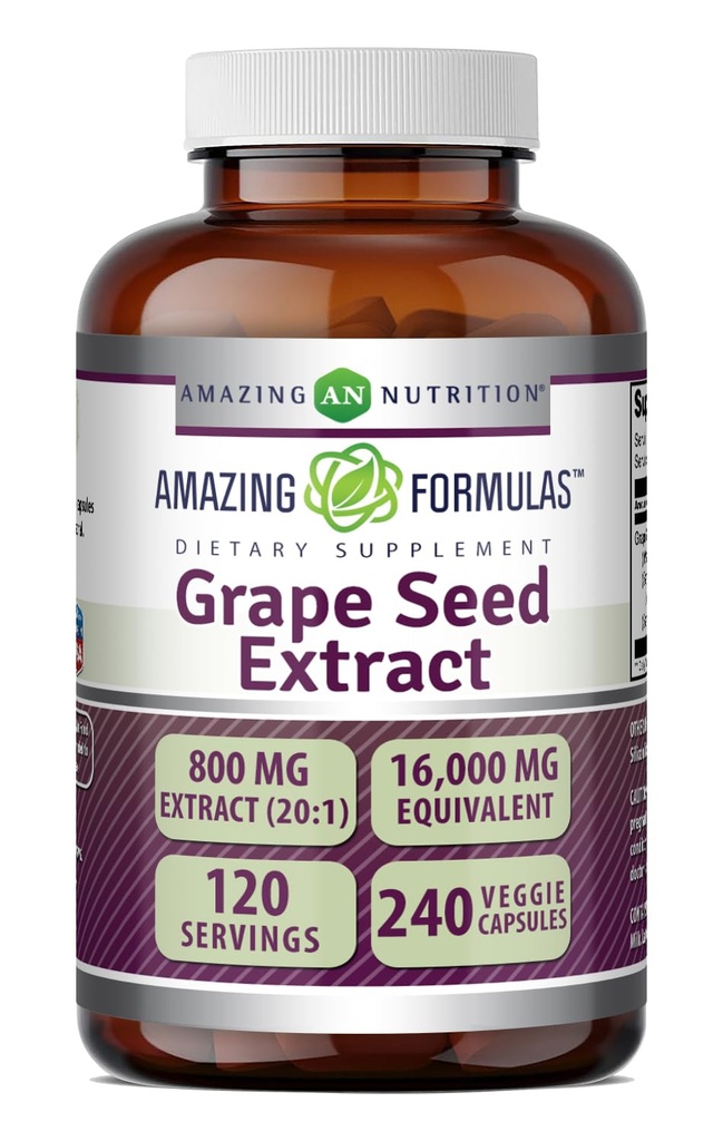 Formulari uimitoare Seminte de struguri 800 Mg Extract (20:1) 