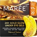 MAREE 24k aur sub ochi Geluri pentru cercuri întunecate și pufos - Colagen & Acid hialuronic Gel de îngrijire a pielii Pad-uri - petice ochi de aur pentru ochi pufos și cercuri întunecate - sub măști ochi - esențiale de călătorie