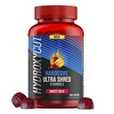 Hidroxicut Hardcore Ultra Shred Gummies, Sweet Heat - 99% Stimulant Free - Include Capsaicina & B Vitamine - pentru femei și bărbați