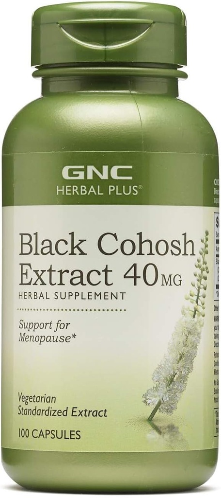 GNC Herbal Plus Black Cohosh Extract 40mg Supliment, vegetarian, Suport pentru Menopause, 100 Serviri