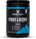 Atlet de salbăticie - Hidrate & Pudră de hidratare lichid Pudră de alcool Electrolit Mix - Recuperare mai rapid cu Bcaas - Pulbere de hidratare cu 1000mg de vitamina C - 30 Tub de servire (Zmeură albastră)