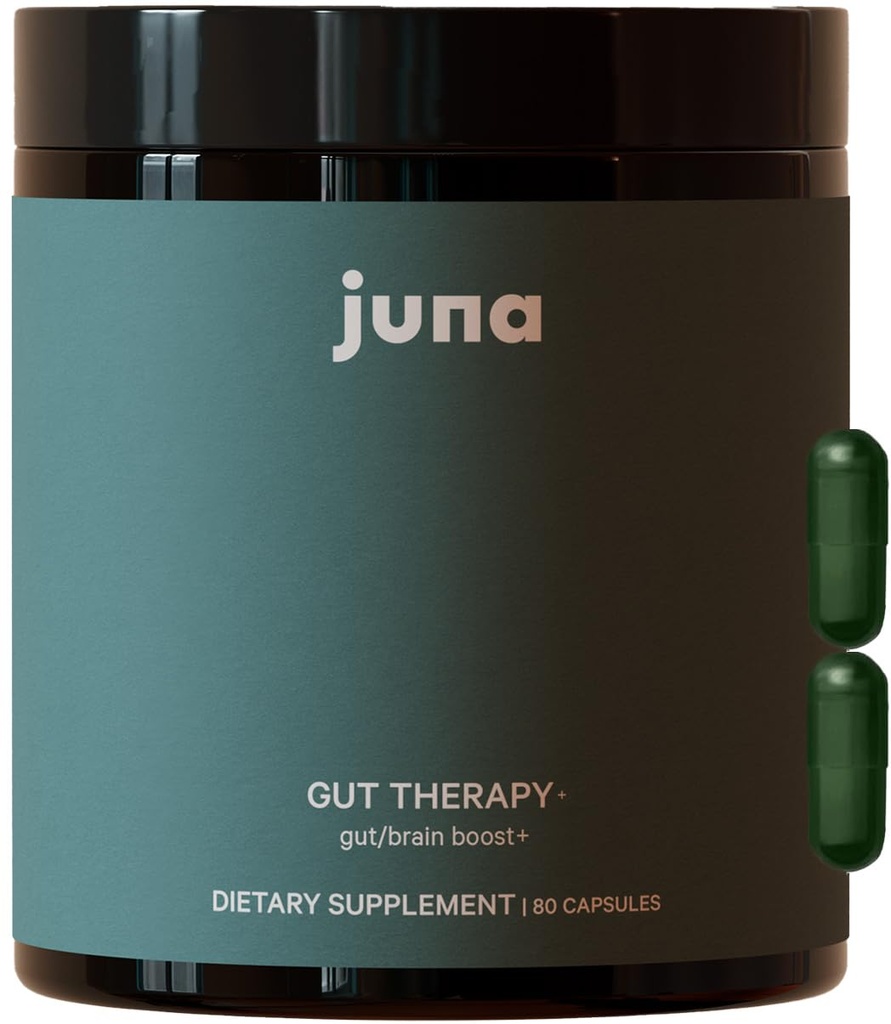 Terapia Juna Gut - Avansat Brain & Gut Health Support cu Prebiotic & Probiotice - Îmbunătățită Mood, Attention & Energy - Suporturi Memorie, Focus & Mental Clarity - Performanță cognitivă combustibil (80 Capace)
