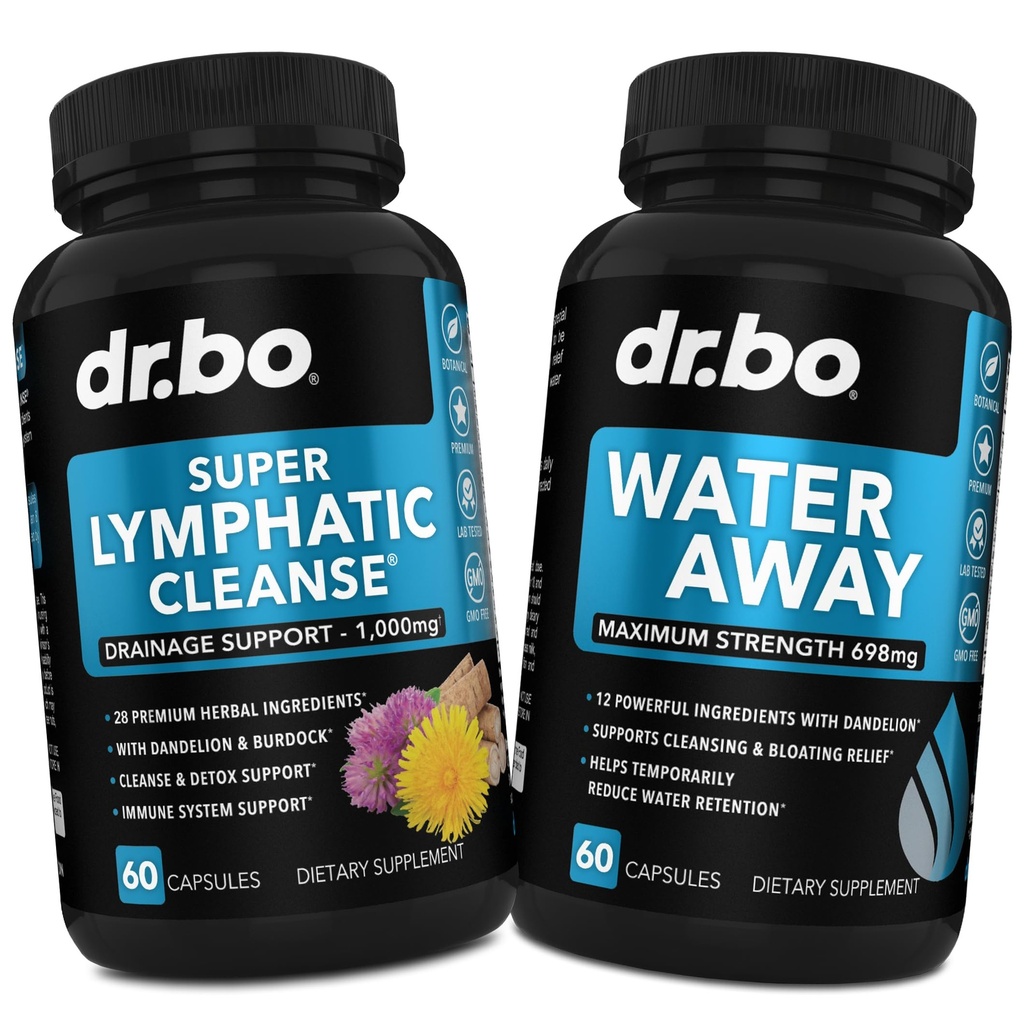 Limphatic Drenaj Suplimente Pastile & Apă Away - Suport limfatic Total Herbal Cleanse Produse & Natural Pastile de apă Diuretice pentru Reţinere - Limph Node Detox Sistem de drenaj