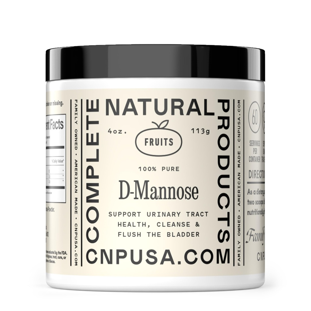 Pure D-Mannose Powder Supliment - D-Mannose 4oz (113g) Aproximativ 60 Serviri pentru UTI, Bladder Natural, & Urinal Tract Health