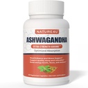 Ashwagandha 6000mg Putere maximă, Absorbție optimizată cu Pepper negru și rădăcină de ghimbir, Natural Adaptogen Mood & Stres suport, Sleep & Energy Support, 30 Vegan capsule 1 lună