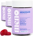 O positiv MENO Gummies for Menopause, 30 Servings (Pachet de 3) - Hormone-Free Suplimente pentru femei cu negru Cohosh & Ashwagandha KSM-66 - Ajuta Alleviate Hot Flashes, Sweats de noapte, & Mood Swings