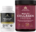 Nutritie antica Probiotice certificate organice regenerative pentru Menopause, 60 Conte + Multi Colagen pulbere de proteine nearomatizate, 45 Serviri