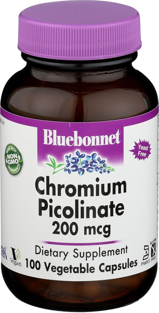 Bluebonnet Nutrition, Crom Picolinat 200mcg, 100 Veggie Capsule