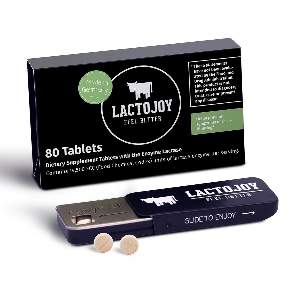 Lactase Lactase Lactase Pastile 14.500 I 80 Piese I Enzime puternic lactazei pentru intoleranta la lactoza I Ultra Lactaza pura pentru digestia imbunatatita I Nici dioxid de siliciu, nici arome artificiale, nici sucraloza
