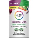 Rainbow Light High-Potență Prenatal One Multivitamine, Sănătate Prenatală Multivitamine susține sănătatea mamei și dezvoltarea copilului, cu vitamina C, Vegan, 30 Conte