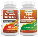 Curcumin turmeric 1500mg & B- 100 Complex