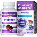 Probiotice pentru copii - 7 strine diferite, prebiotice organice, vitamine si minerale - Studiat clinic L. Rhamnosus - Suport imun si digestiv - Fara zahar sau Dyes artificial - 60ct