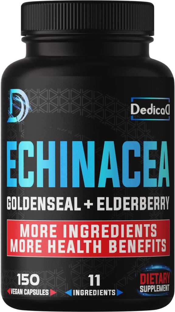 Suport Imunity Defense Suppement - All-in-1 11 Herbs Blend of Echinaceae, Goldenseal, Elderberry, Camu, Ginger, Thyme, Chaga, Reishi, Buddock, Acerola - 5 luni de aprovizionare - 150 capsule