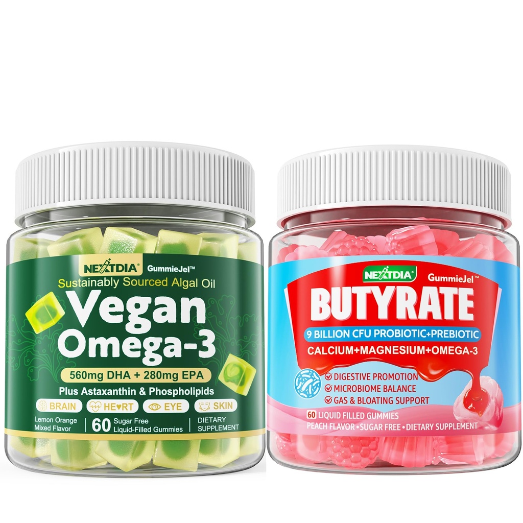 Vegan Omega 3 Gume + Butyrate Gummies Sugar Free
