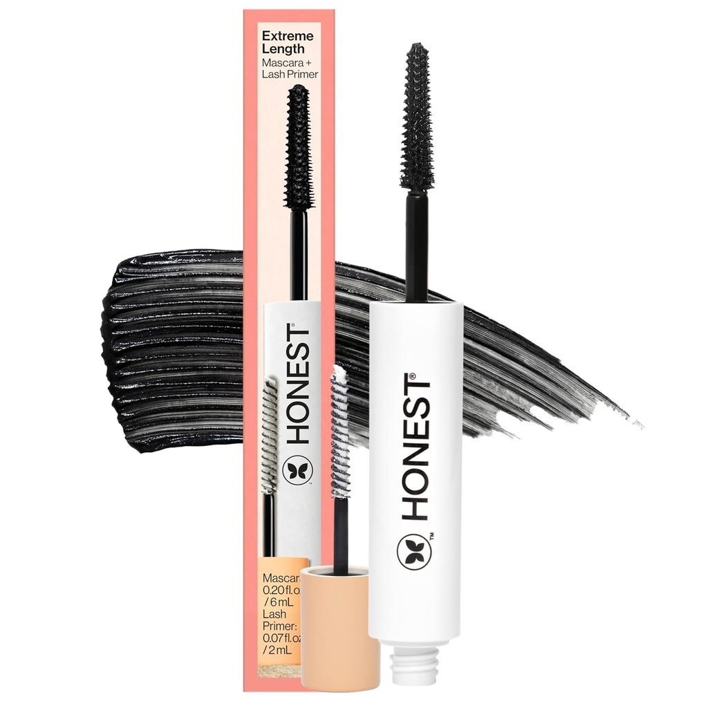 Frumusețe onestă 2-in-1 Extreme Lungime Clean Mascara + Lash Primer 