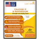 Calciu Magneziu D3 Petice Topical pentru bărbați și femei - O lună de aprovizionare - Statele Unite ale Americii Made by Live to Shine