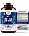 PMS Supplement de suport pentru femei cu Chasteberry, Maca Root, Ashwagandha - Perioada de ajutorare, Bloating Relief pentru femei, Mood Supplement, Hormone Balance Suplimente Herbal - 30 Day, 60 Vegan Capsule