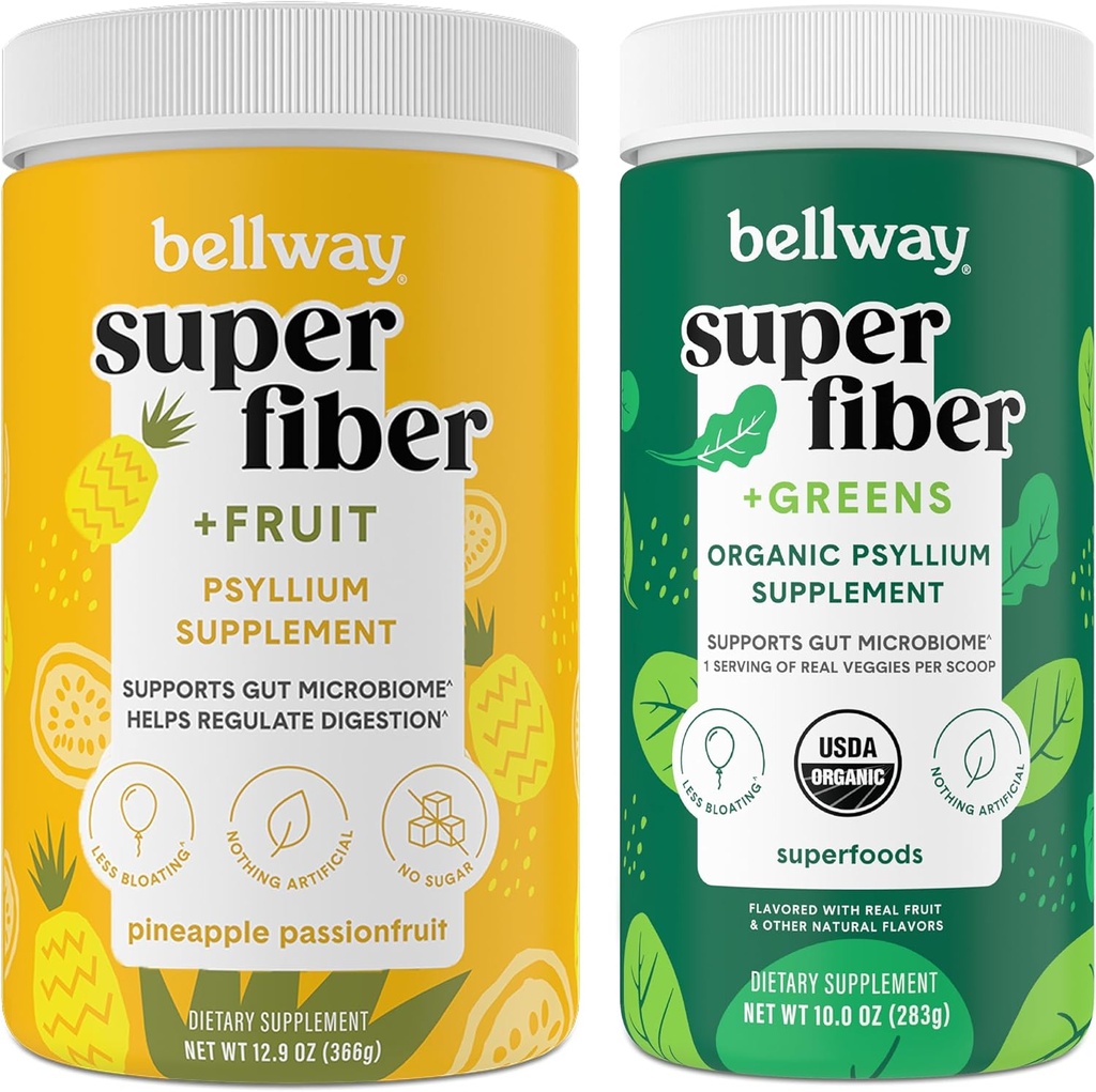Bellway Super Fiber Powder + fructe, Ananas Pasiune fructe Super Fibră + Verzi