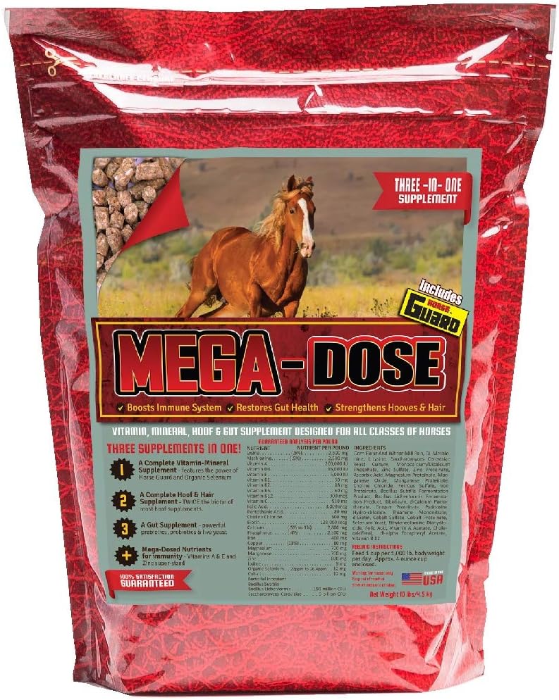 Mega Doza 10 lb, Equine Vitamina Minerale cu o servire completă a suplimentului de garda de cai & Hoof Guard