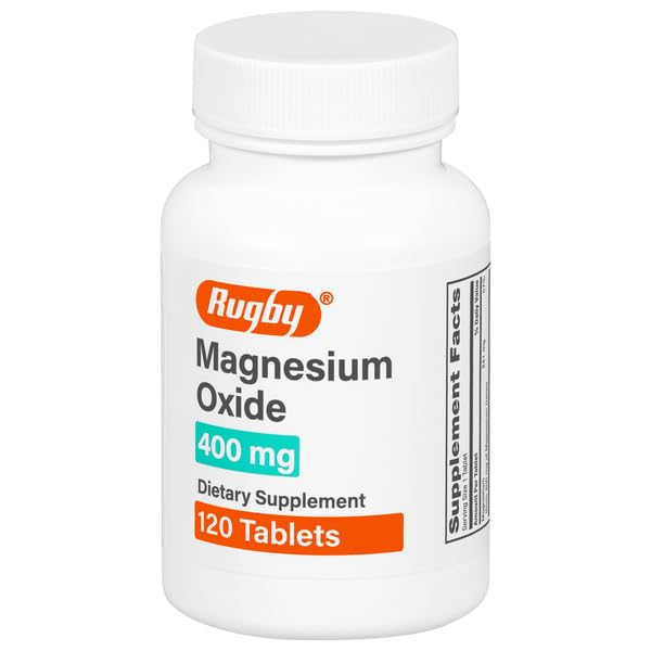 Rugby Oxid de magneziu 400 mg comprimate - Supliment alimentar - Gluten-free - 120 Număr (1 ambalaj)