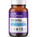 Noul capitol Wholemega supliment de ulei de pește, capsule mici, 2000mg per servire, Clinic dovedit ulei de somon sălbatic Alaska cu Omega-3 + vitamina D3 + Astaxantină, 500mg Fiecare - 90 Conte