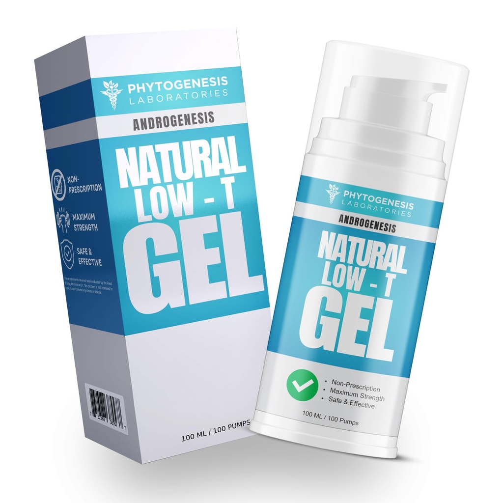 Natural Low-T suport Gel - Booster pentru bărbați - Recuperare musculară, Booster de energie, Îmbătrânire sănătos