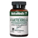 NutraMedix Antarctic ulei Krill 500mg - Suplimentul de ulei de pește - Omega-3s (EPA & DHA) + Astaxanthin - Red Krill Supliment pentru articulații, imune, inima, suport de sănătate hepatică și cerebrală (60 Softgels)
