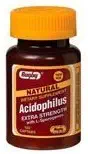 Rugby Acidophilus Extra Concentration with L-Sporogenes (100 Captabs)(6 pack) by Rugby