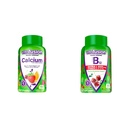 Vitafusion Vitamine masticabile de calciu Gummy pentru suport osos și dinți și concentrație suplimentară Vitamina B12 Gummy pentru suport metabolic energie și sistemul nervos de asistență medicală