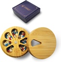 Bambus Wood Weekly Pill Organizator pentru Medicina Suplimentul Vitamina, Artrita Prietenos 7-Zi Pilula Cutie mediu Container Detinator, Daily Portable Travel Pill Case Keeper Dispenser