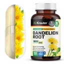 BIO KRAUTTER capsule rădăcină Dandelion - 1800 mg puterea - 100 Conte - Dandelion Root Supliment - Capsule Vegane pentru suport hepatic