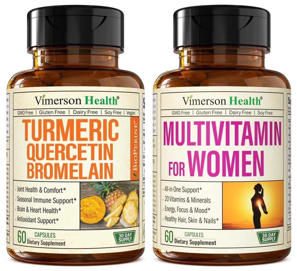 Querbetin cu Bromelain & Curcumin & Turmeric Multivitamine complete pentru femei
