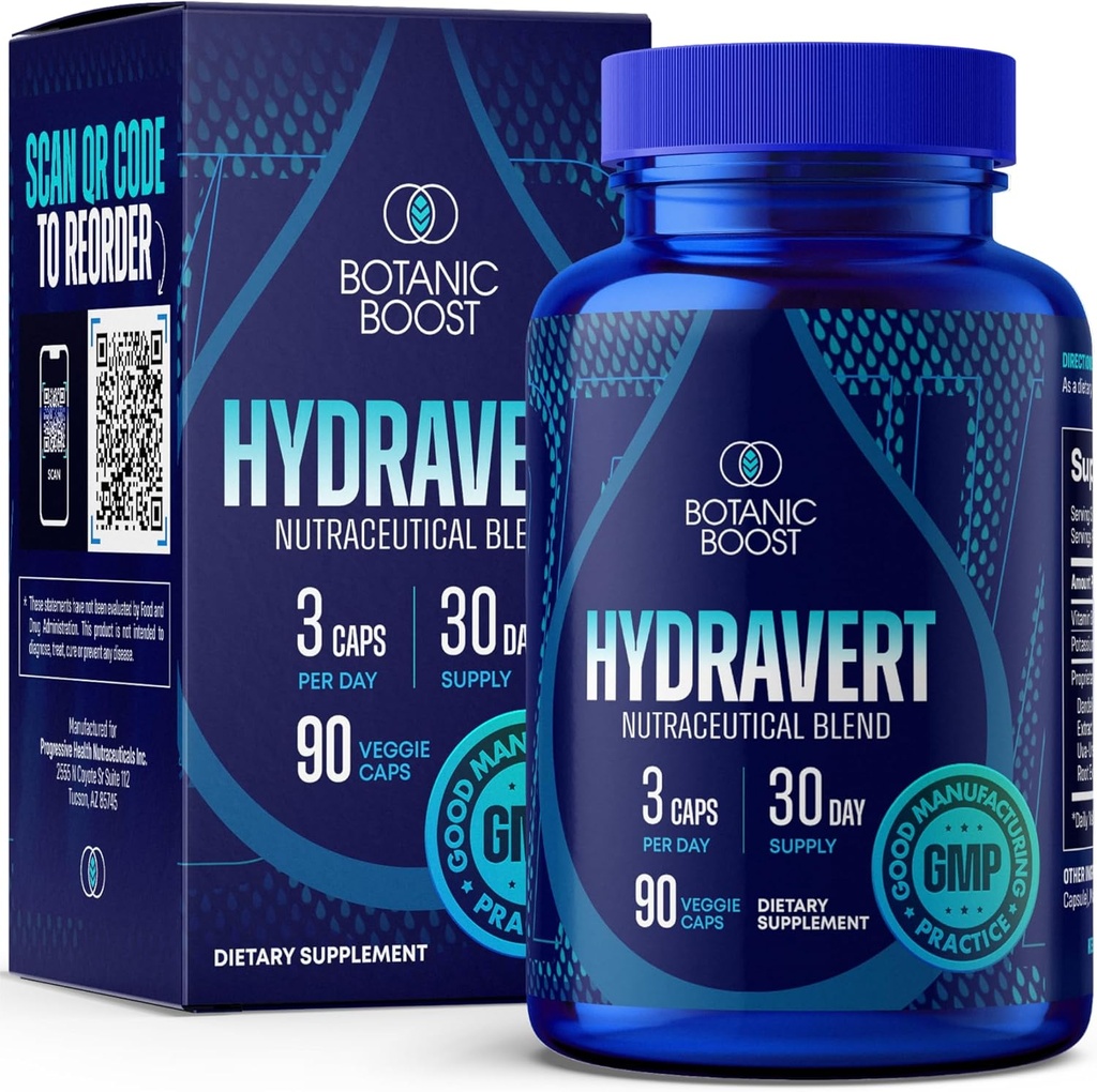 Water Pills For Swollen Legs And Feet - Act As Natural Diuretics for Water Retention to Help You Swell No More - Hydravert Diuretic Pills Proprietary Blend Reduces Swelling in Your Leg or in Your Foot