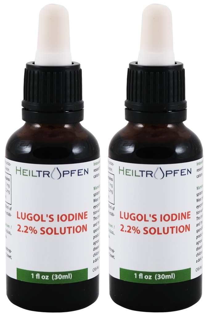 2X 2.2% Soluţie de iod Lugol 2x1 Fl Oz - 2x30 ml 