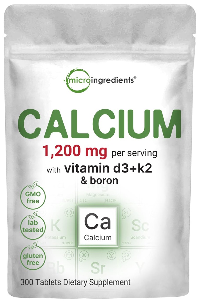 Micro Ingrediente Calciu 1200 mg cu vitamina D3 & K2, 300 comprimate 