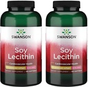 Swanson Premium Brand Soy Lecithin Non-GMO 1,2 g 180 Sgels 2 Pachet