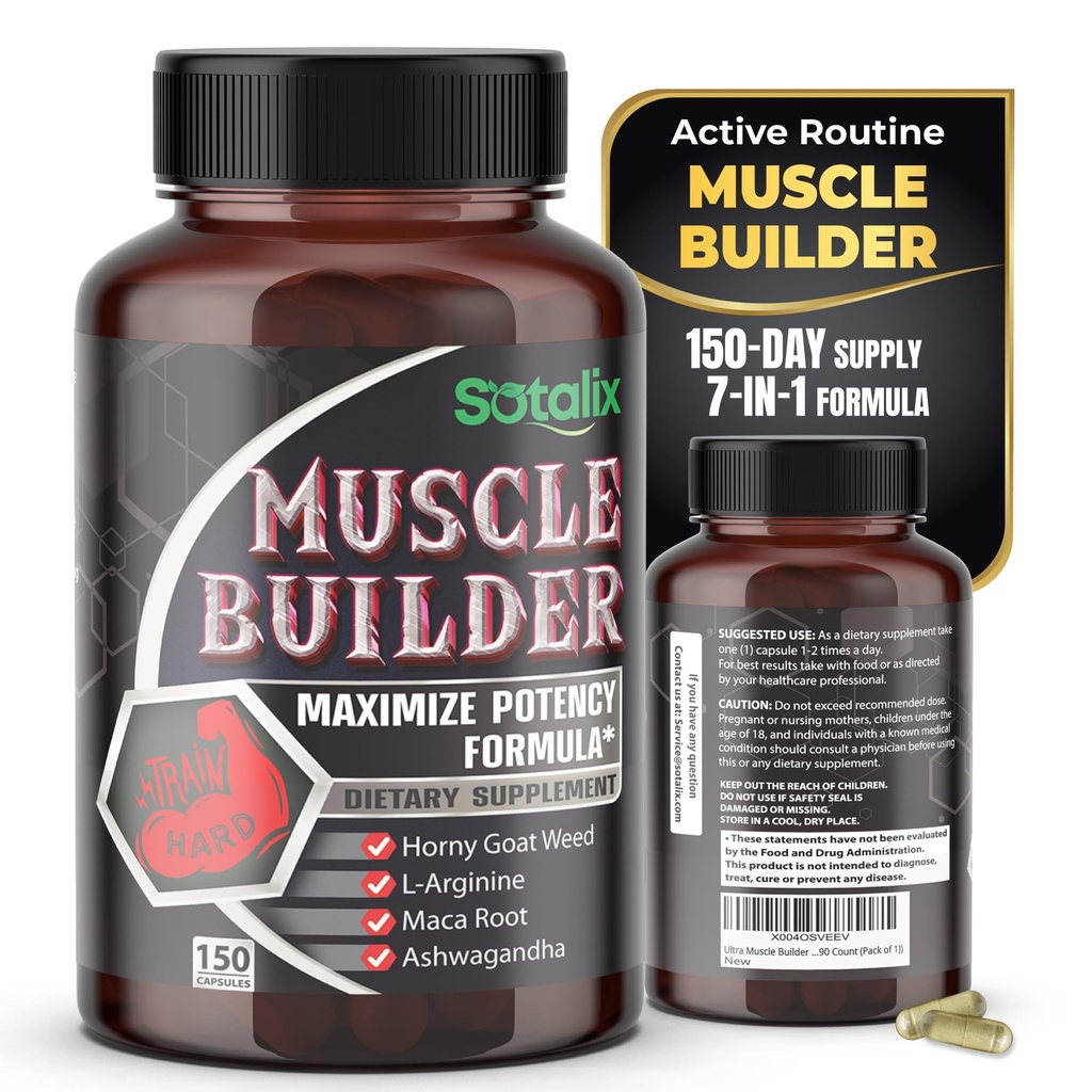 Ultra Muscle Builder Supliment cu L-Arginină & Tribulus 