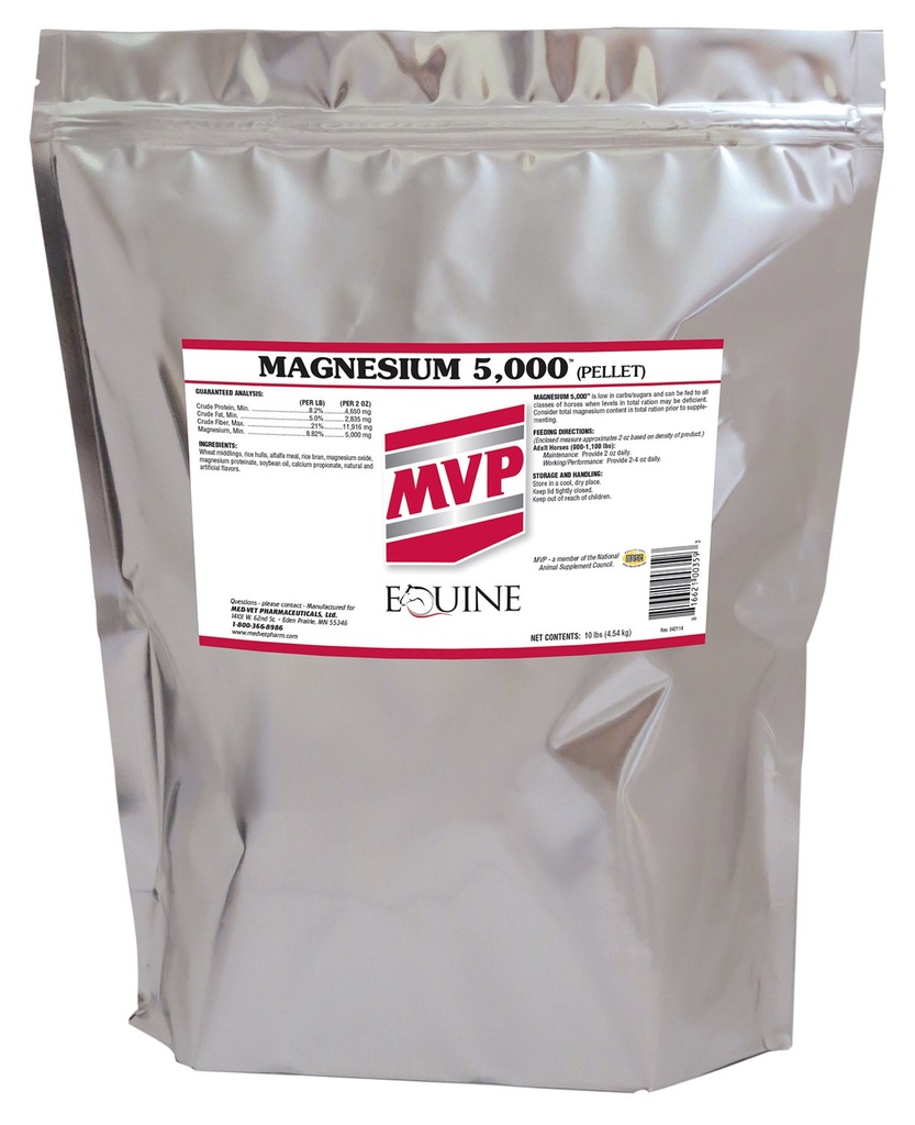 Magneziu 5000 (10lb) Calmant/Metabolism/Muscle Function Support for Horses.