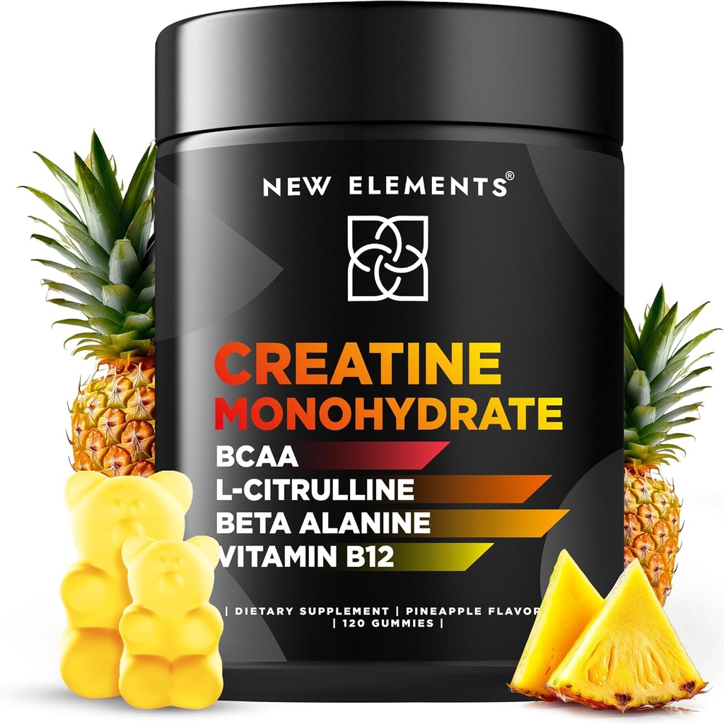 Creatin Monohidrat Gumries 5mg cu BCAA L-Citrulin Beta Alanine & Vitamina B12 