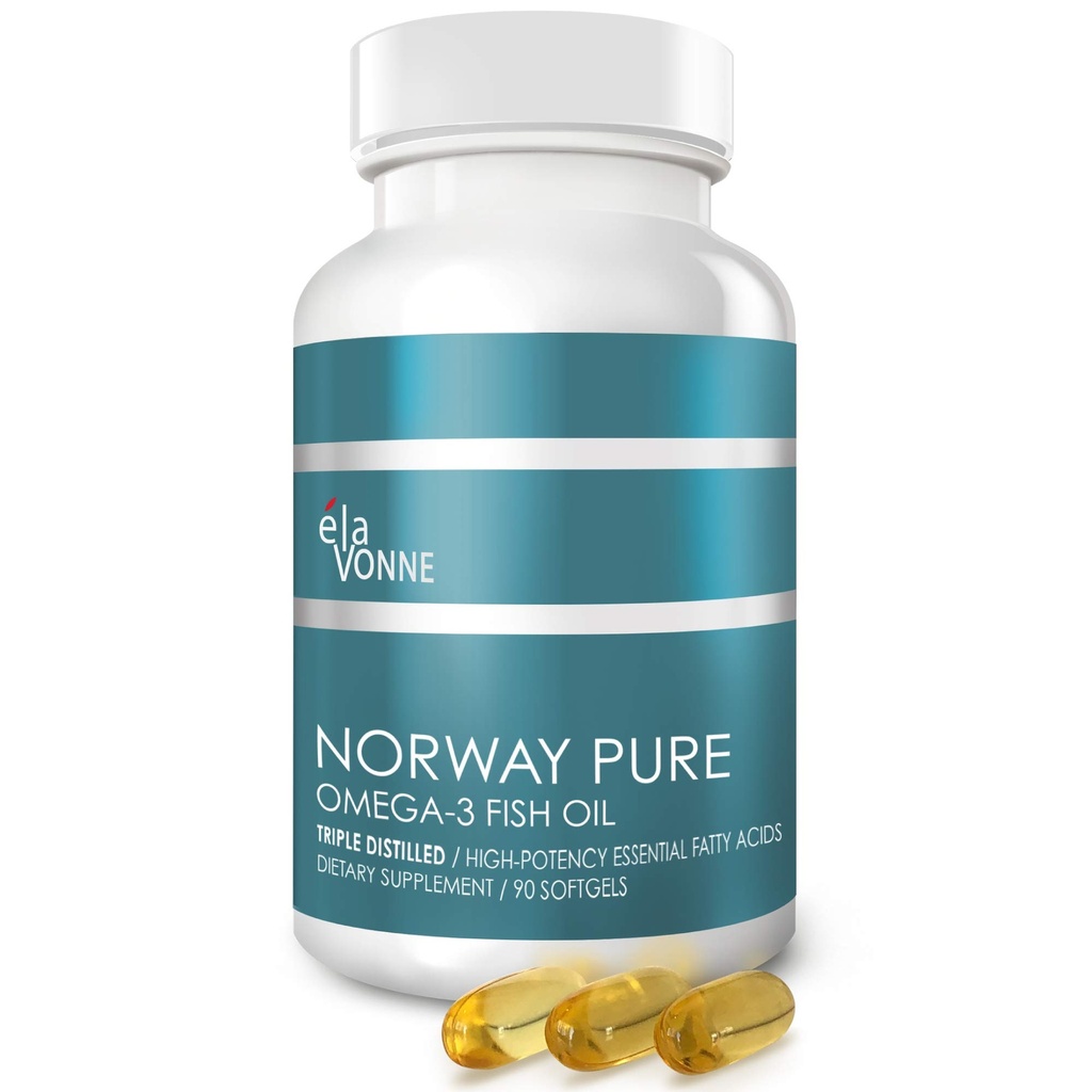 Norvegia Omega-3 ulei de pește Softgels 2,400 mg (90ct) - 4X concentrat EPA & DHA, Triple Distilate, Burpless, Wild Caught, Piele și păr, articulații, Heart Health