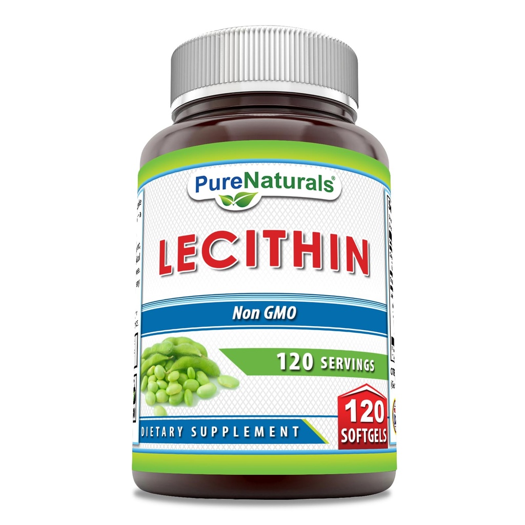 Pure Naturals Lecithin 1200 mg Softgels Supliment 