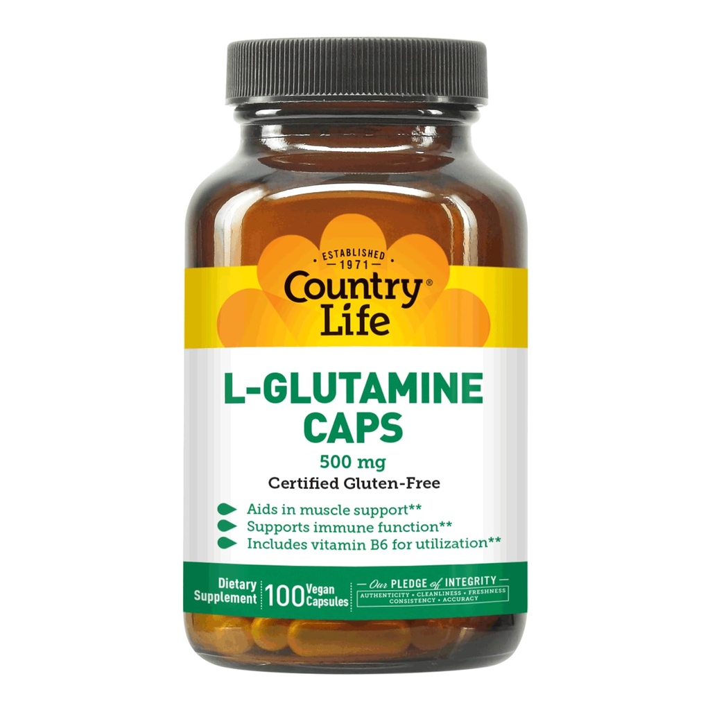 Country Life L-Glutamine 500 mg cu B6 