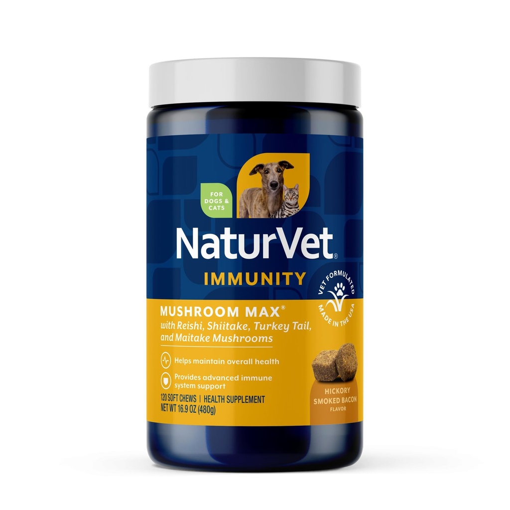 NaturVet Mushroom Max Advanced Immunum Supplement 